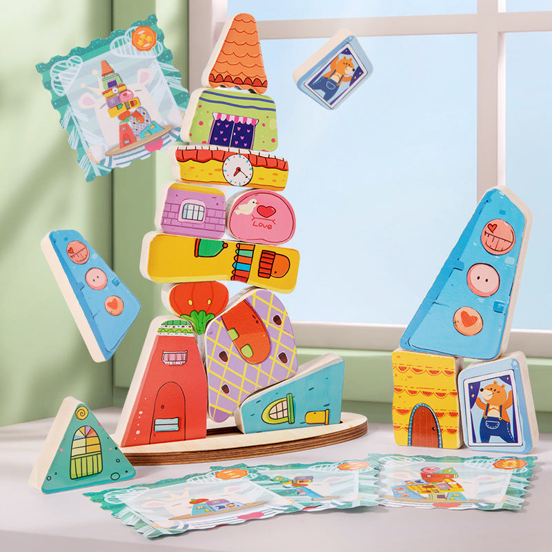 Children's Game - Balanced Stacking Blocks