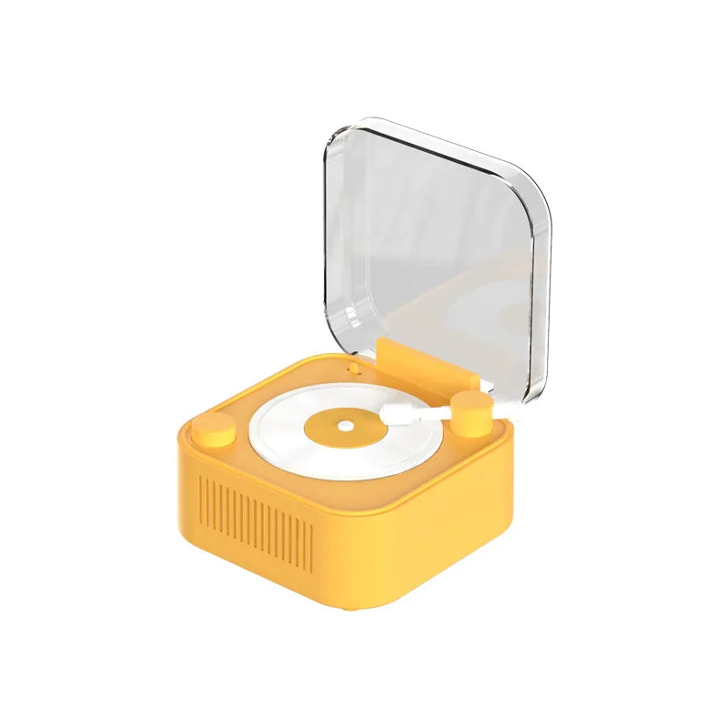 Bluetooth Speaker - Mini Vinyl Record Player Shaped (With Built-in Battery)