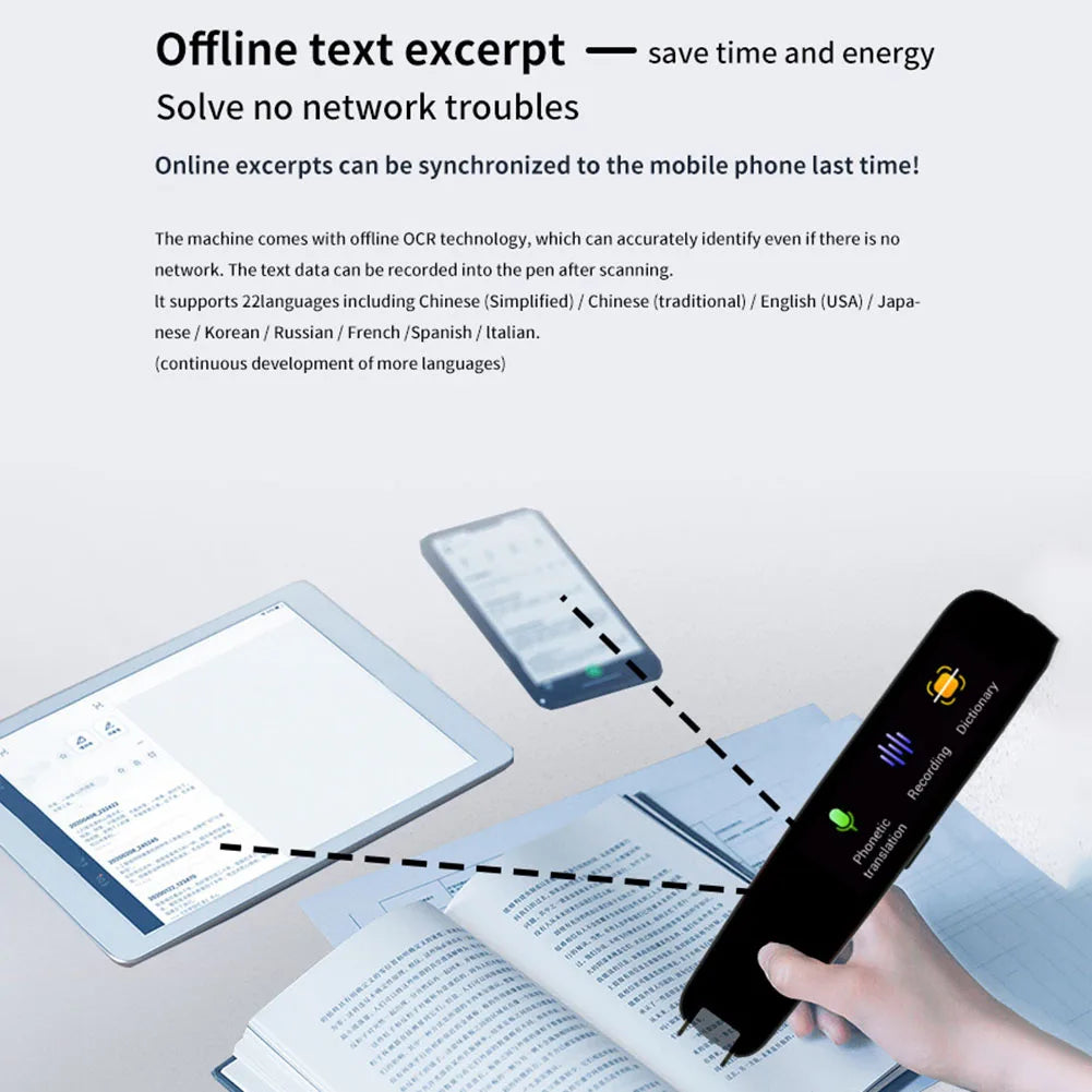Portable Voice Translation Scanner Pen (WiFi And AI Supported)