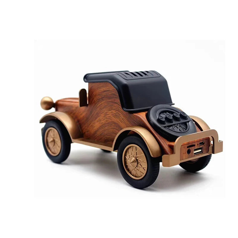 Bluetooth Speaker - Classic Car Shaped (Wooden Colored)