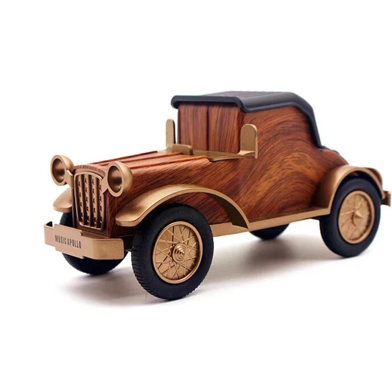 Bluetooth Speaker - Classic Car Shaped (Wooden Colored)