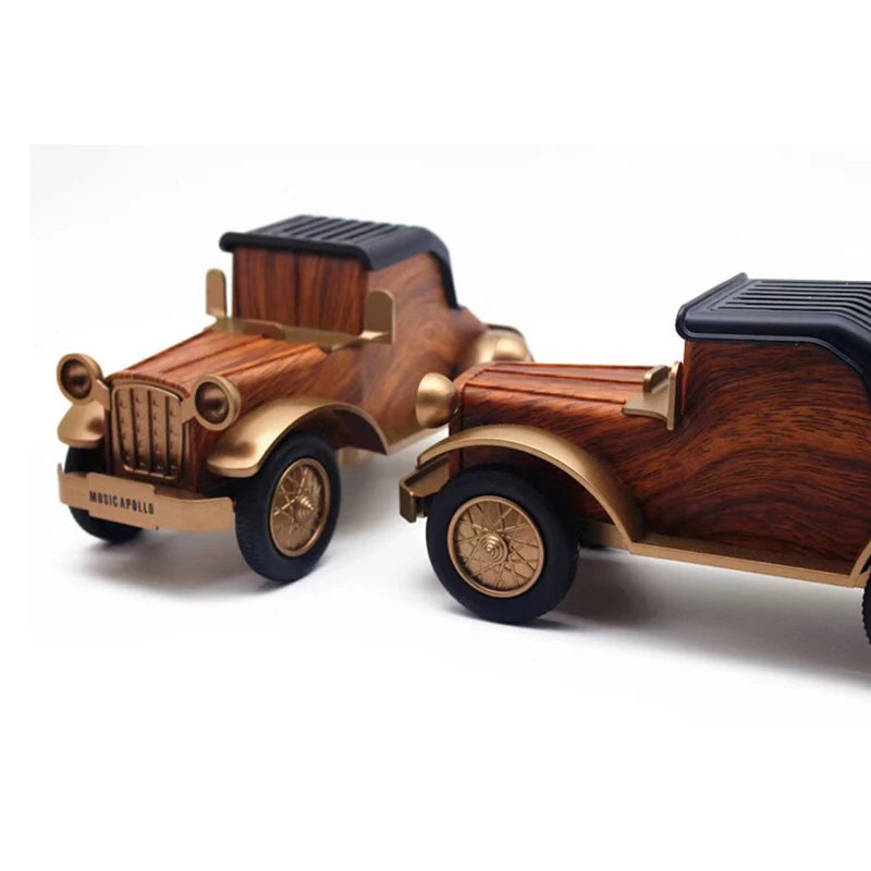 Bluetooth Speaker - Classic Car Shaped (Wooden Colored)